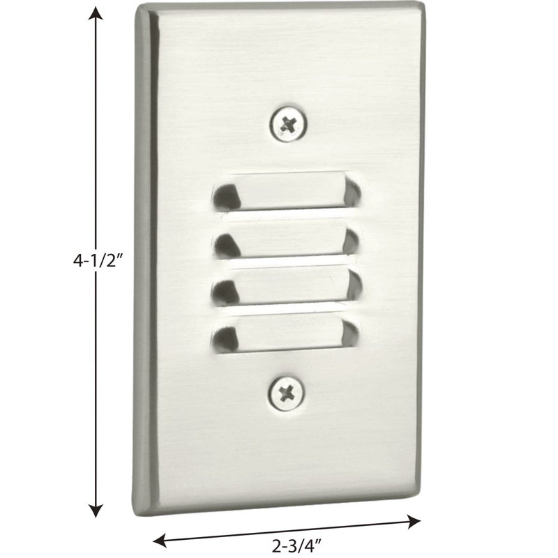 Brushed Nickel LED Indoor Louvered Step Light