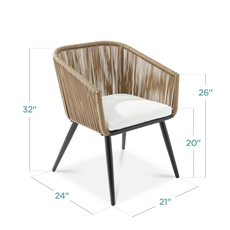 Chaise d'appoint de salle à manger Baheejah, White