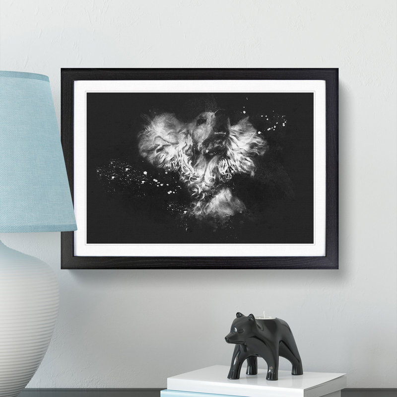 Cocker Spaniel - Framed Print, 33cm H x 45cm W x 2cm D, Black Framed