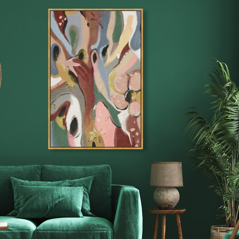 Modern Folk I Print by Oliver Gal, 55"H x 37"W, Gold Floater Frame