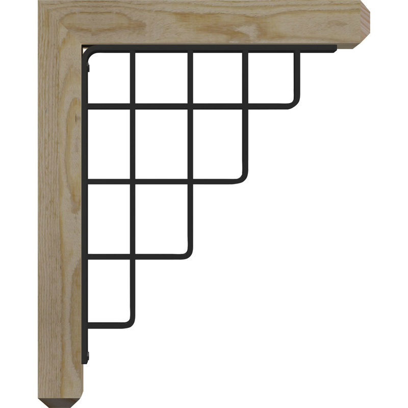 Support triple Ironcrest de 4 po Diane, H 23 po x P 20 po, Sapin de Douglas l 3 1/2 po x T 4 po (lisse)