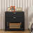 25.8"W Modern Wave Design Nightstand Set of 2,  2-Drawer Bedside Table-1423370226