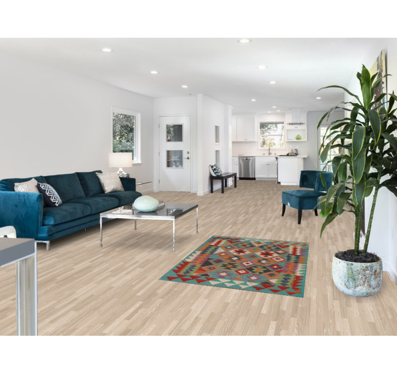 Tapis géométrique en laine Kilim