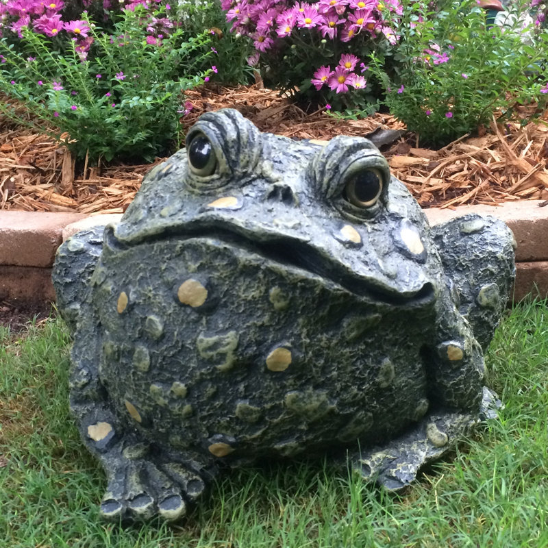 Statue de jardin classique "Earl" Toad Hollow, Vert naturel