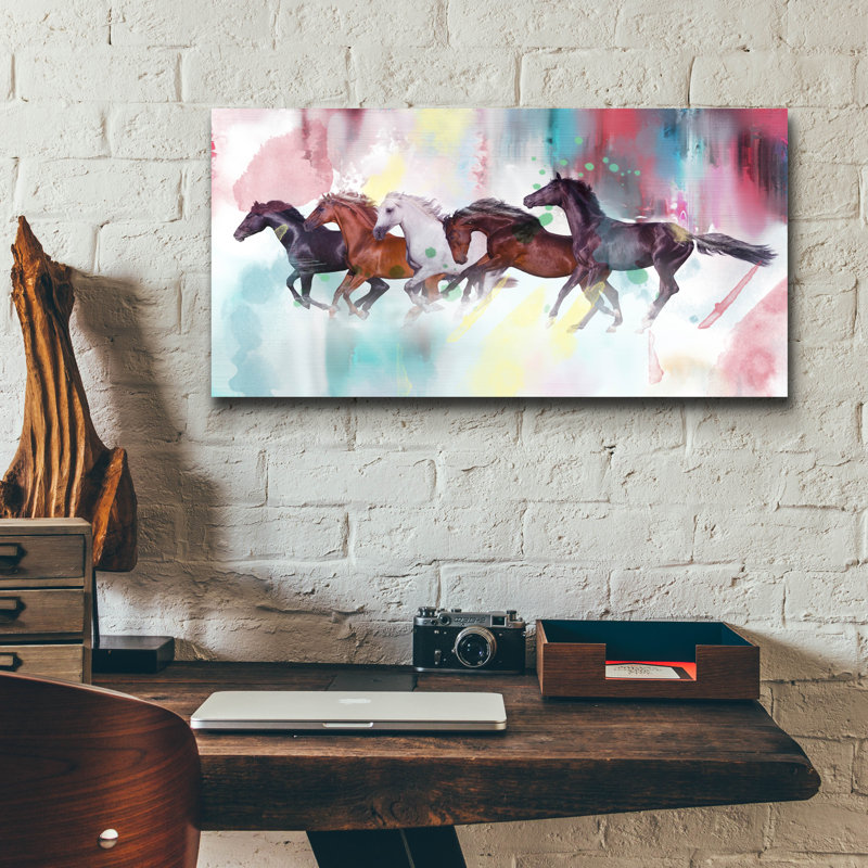 «Horses Wild» par Mark Ashkenazi, H 12 po x l 24 po