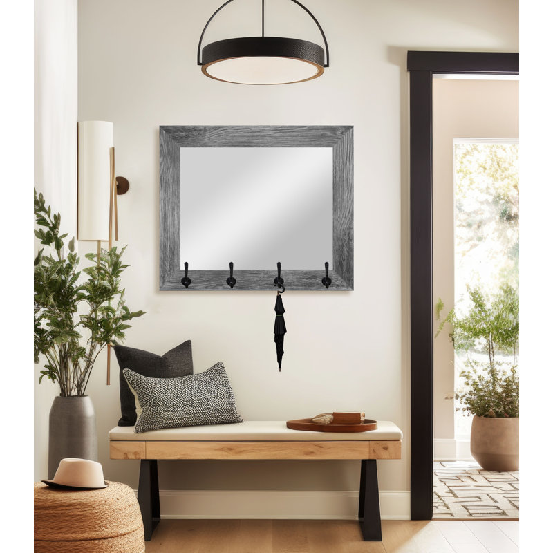Miroir Tecopa, Gris délavé / noir
