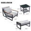 Ensemble de chaises longues en aluminium 3 pièces (comprend l'appui-tête et le repose-pieds)