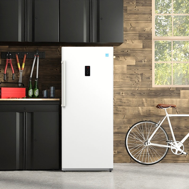 Conserv 14cf Upright Freezer CONVERTIBLE REF Garage Ready E-Star 28in wide 110V, White