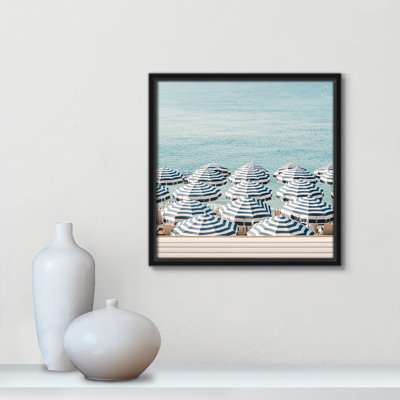 Parasols de plage rayés - version carrée imprimé par 