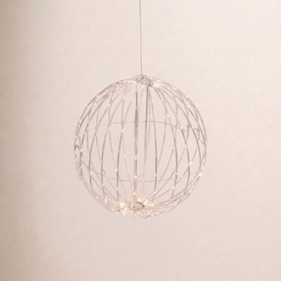Illuminated Metal Sphere with Micro LED Lights