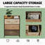 Commode de rangement autoportante avec 4 tiroirs en tissu et structure en acier-848392719