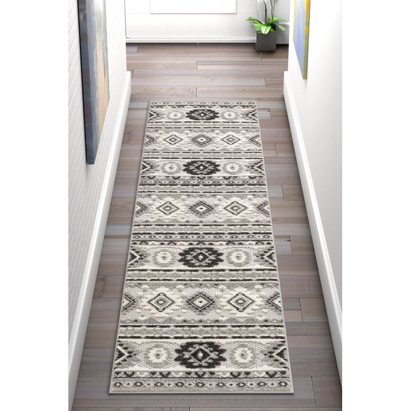 Dorado Indoor/Outdoor Grey Rug, Runner 67 x 220cm