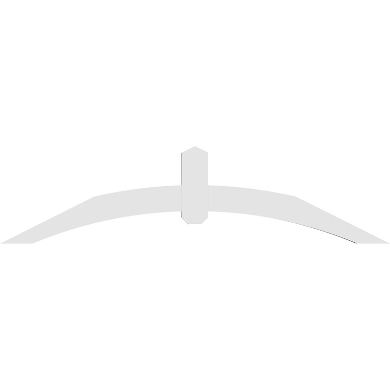 Archdale Architectural Grade PVC Gable Bracket, 15" H x 60" W (Pitch: 6/12), 2" D x 4" F