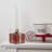 4.5" Red Metal Gift Box Christmas Taper Candle Holder