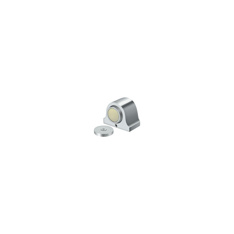 Door Stop, Polished Chrome