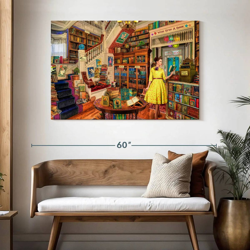 Lilie, souhait sur une bibliothèque I, H 32 po x l 48 po