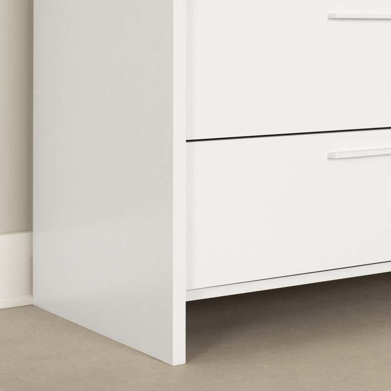 White Wooden Nursery Changing Table with Drawers