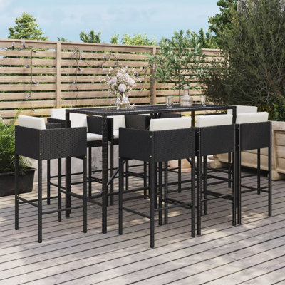 Ensemble de bar en métal avec tabourets