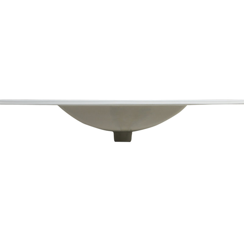 Ceramic Sink For Bathroom 36 Inch - White, , Overflow Hole, Pre-Drilled Faucet 34.85 In. Depth X 17.8 Width 6.62 Height, Construction Vanity White Porcelain, Water-, Overflow, Height