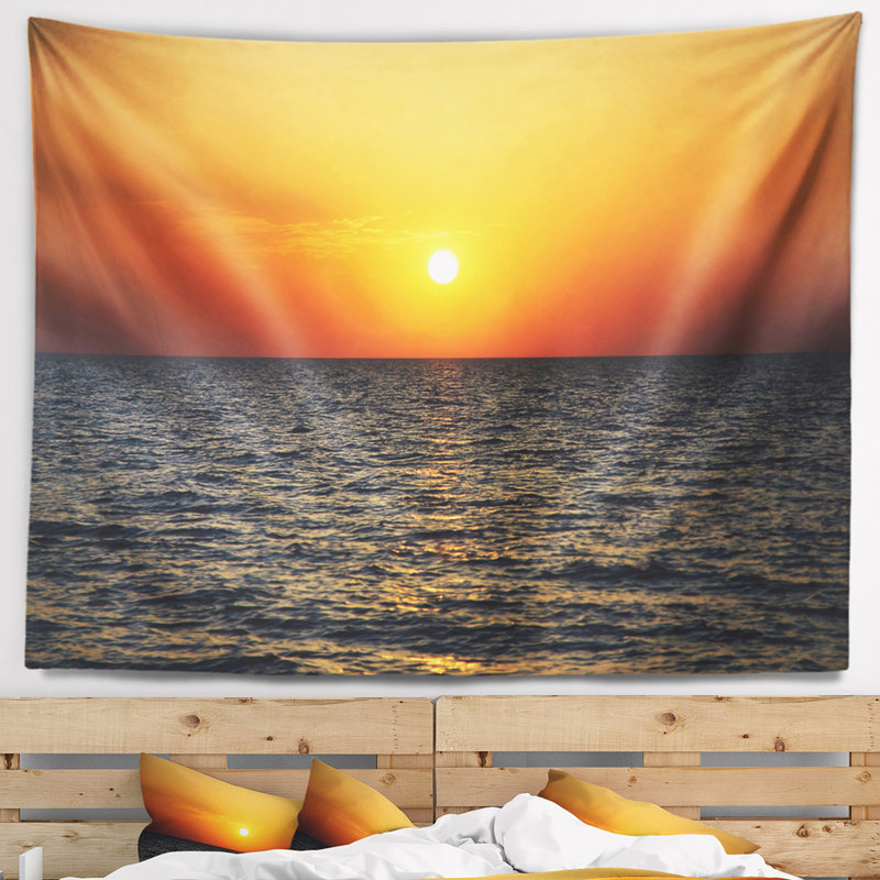 Tapisserie Seashore Sunset Panorama, H 32 po x l 39 po