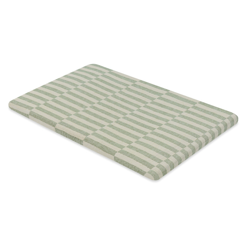 Stripe Muslin All-Stages Bassinet Sheet, Moss
