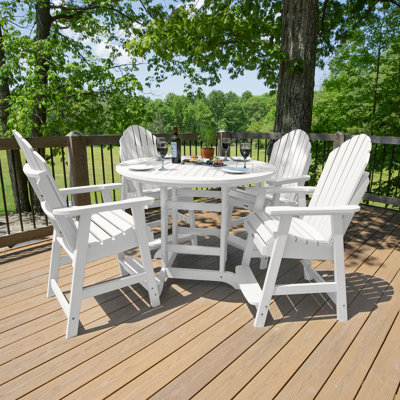 Anette 4-Person 48" Round, Counter-Height Dining Set