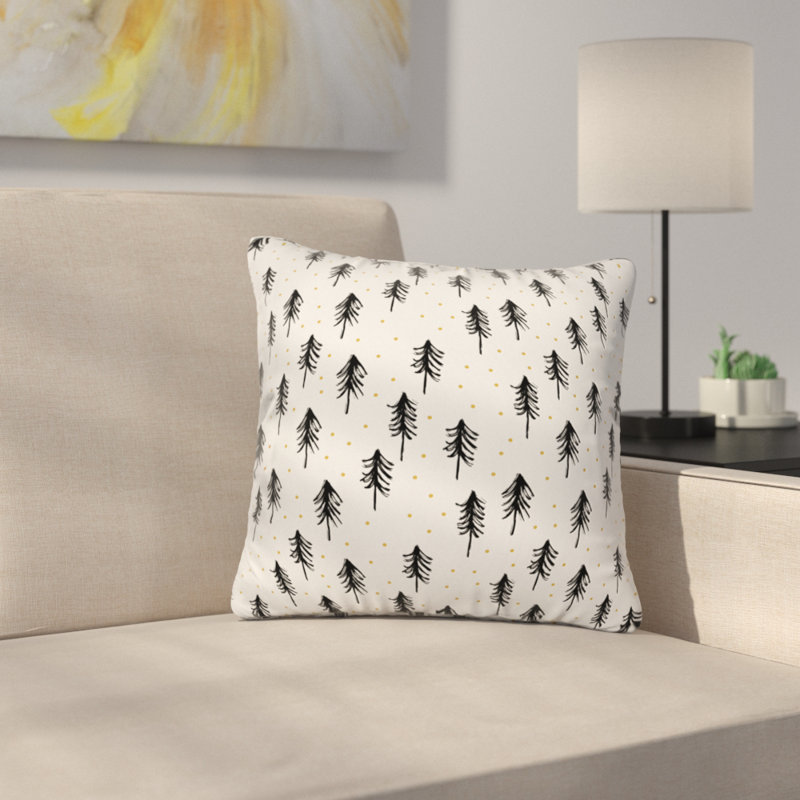 Little Arrow Co Winter Pines Throw Pillow, 20" x 20"