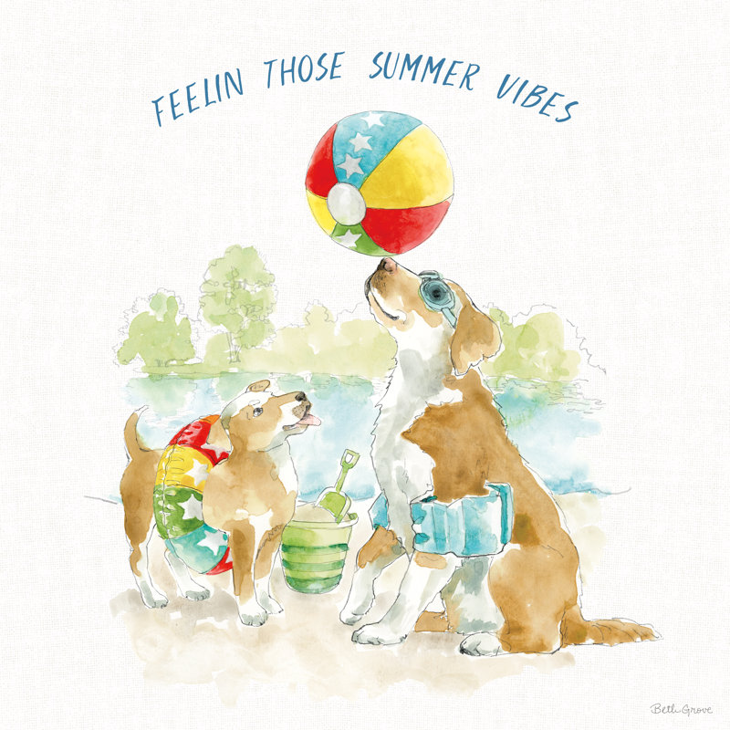 Summer Fun II by Beth Grove - Wrapped Canvas Painting, 122cm H x 122cm W
