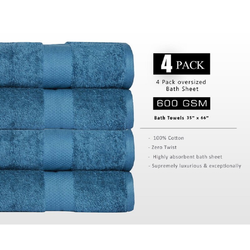 100% Cotton Bath Sheet Towel Set