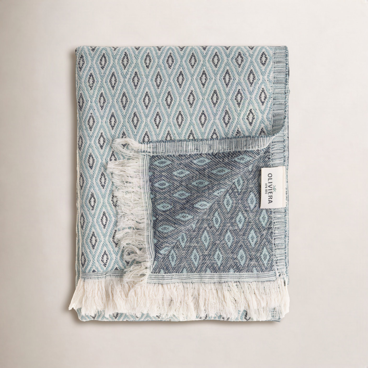 Williar Turkish Cotton Throw Blanket, Sage Green