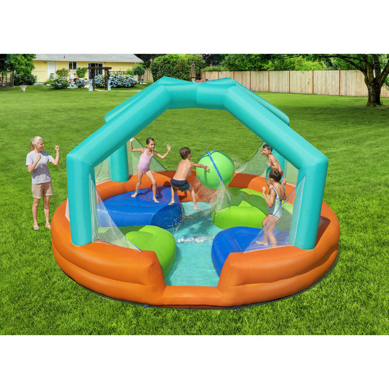 Bestway H2OGO Dodge & Drench Inflatable Outdoor Water Park with Air Blower