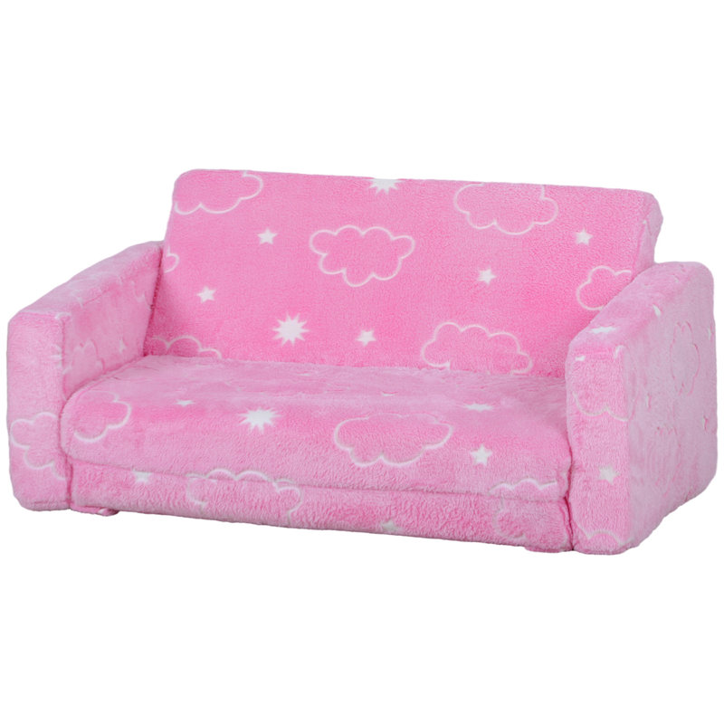 Canapé 2 en 1 pour enfants avec motif cosmique pour salle de jeux