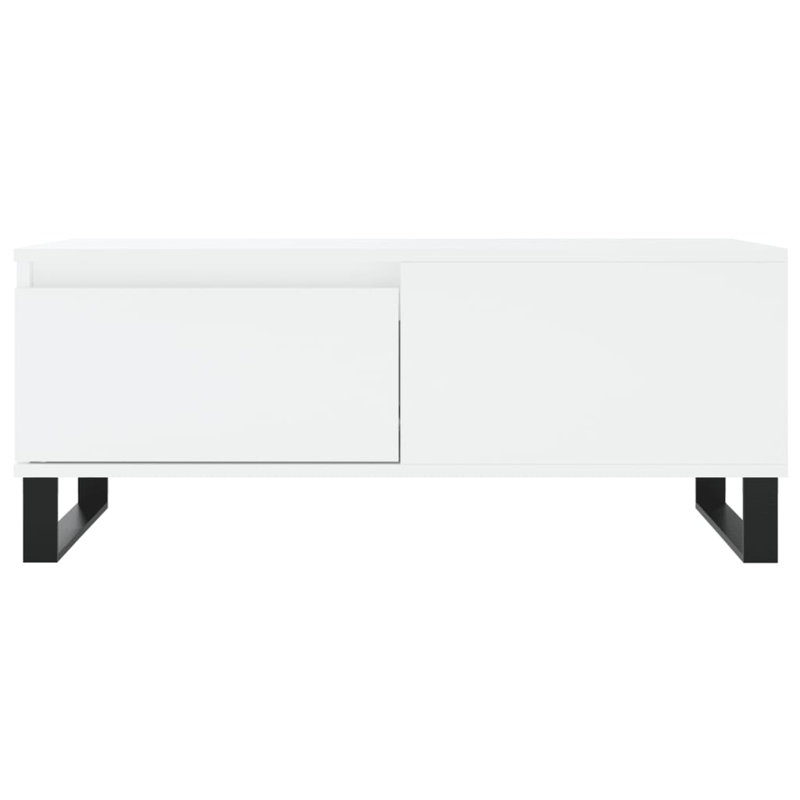 Azianna Sled Coffee Table with Storage, White