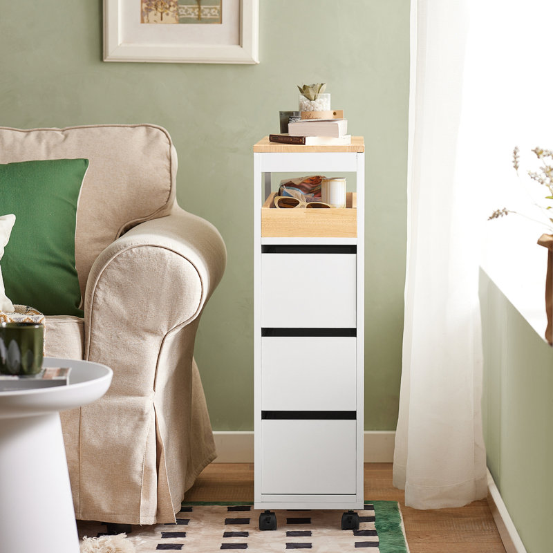 Keondra Freestanding Bathroom Cabinet, White