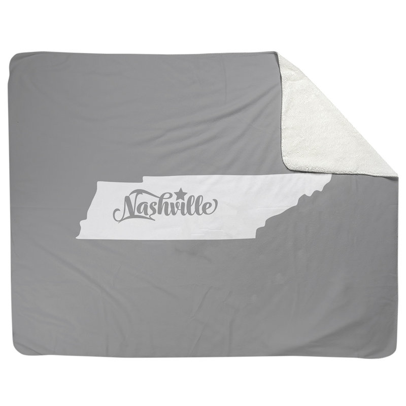 Jeté polaire tennessee nashville, l 52,5 po x L 62,5 po, Gris