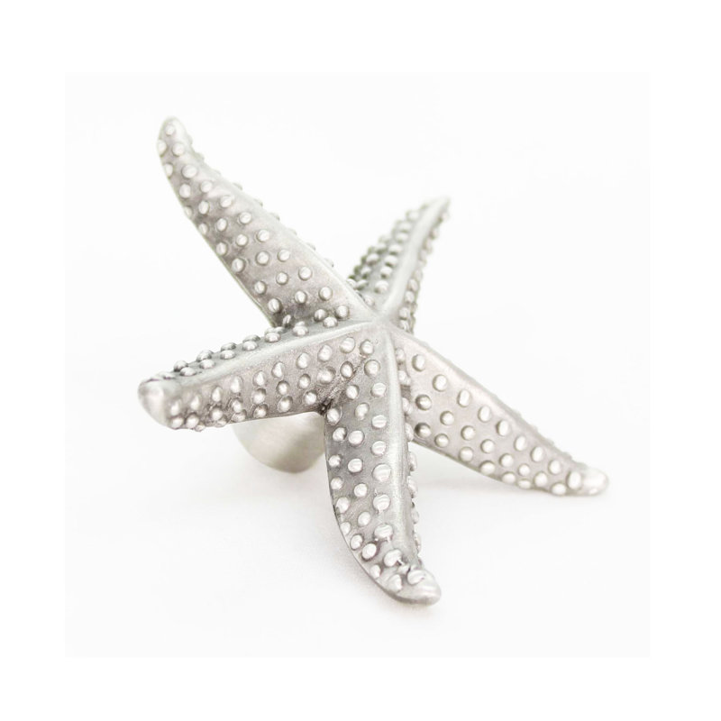 Poignée étoile de mer moyenne, Nickel brossé, L 2,5 po x l 2,5 po, 1