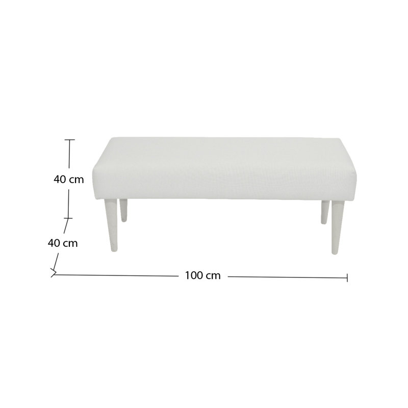 Scandi Polyester Upholstered Bench