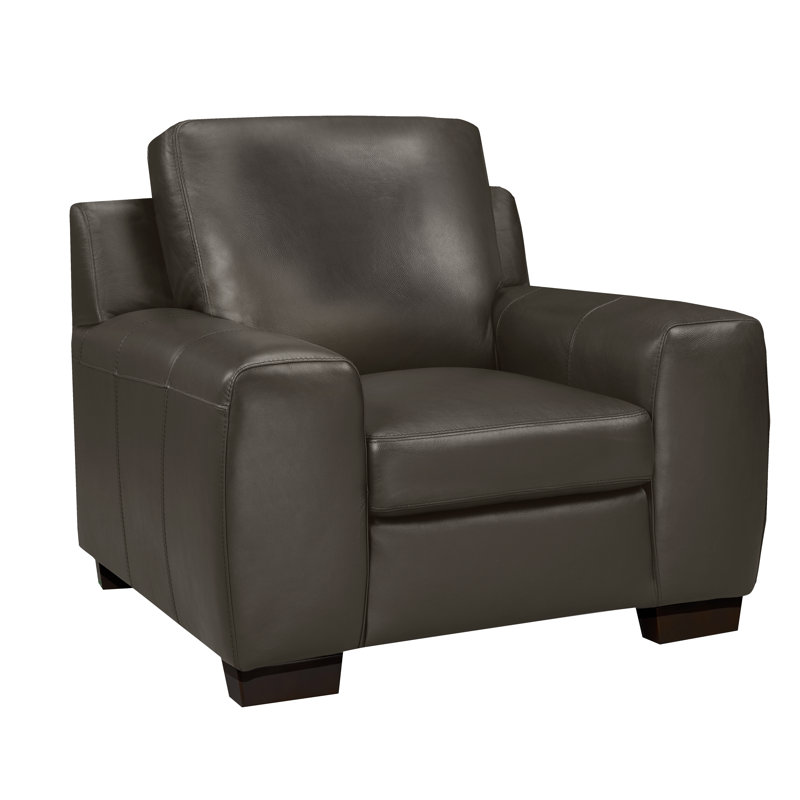 Fauteuil Lynsey, Cuir moka