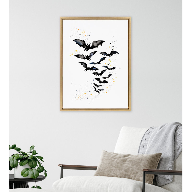 «Goth Bats» par Viola Kreczmer, impression sur toile encadrée