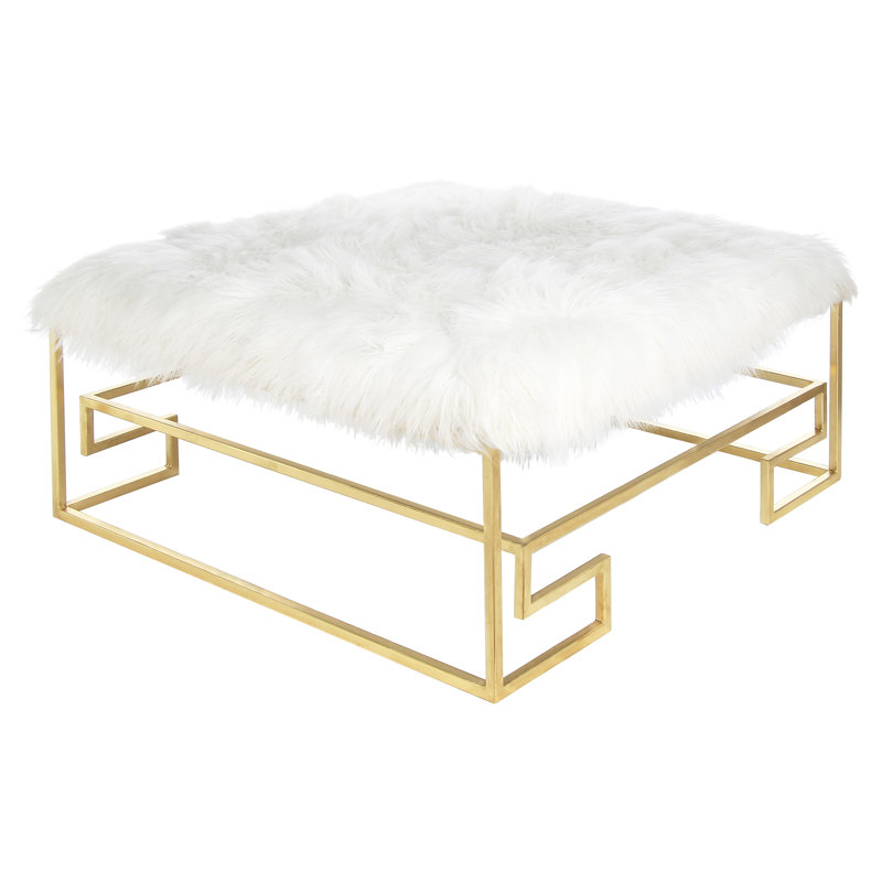 Athens 45'' Wide Square Geometric Standard Ottoman
