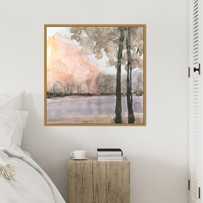 «View Be derrière les arbres II» par Samuel Dixon, reproduction d'art sur toile encadrée, H 30 po x l 30 po