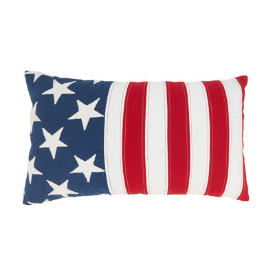 Star, Striped Reversible Throw Pillow