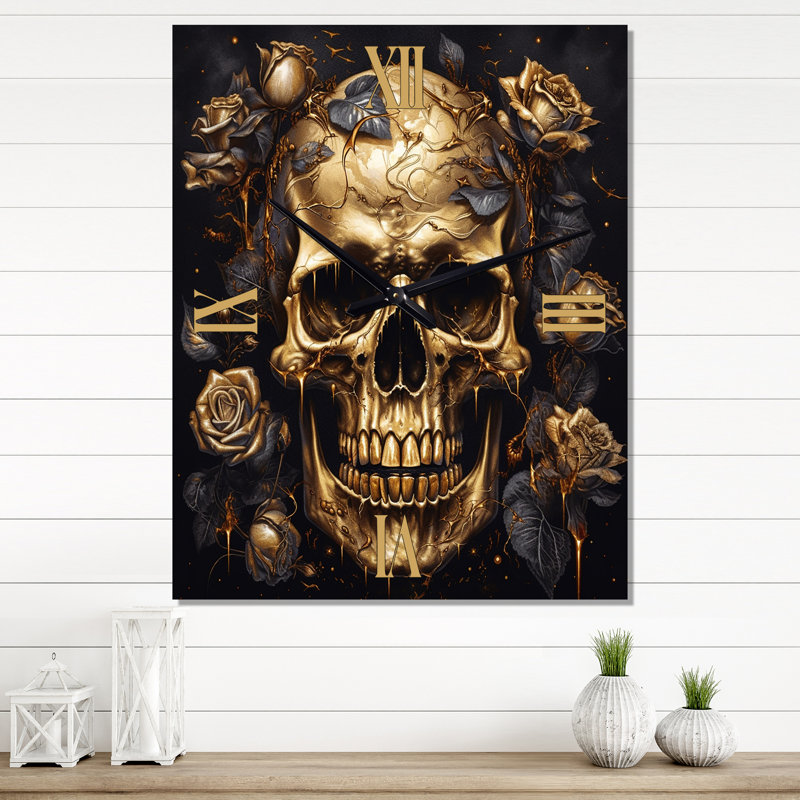 Jaslynne - Horloges murales florales abstraites, H 28 po x l 12 po x P 1 po