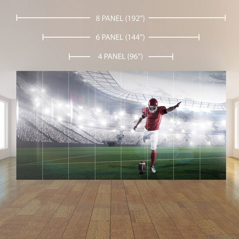 Panneau de papier peint Vosgeparan Football, L 100,08 po x l 96 po