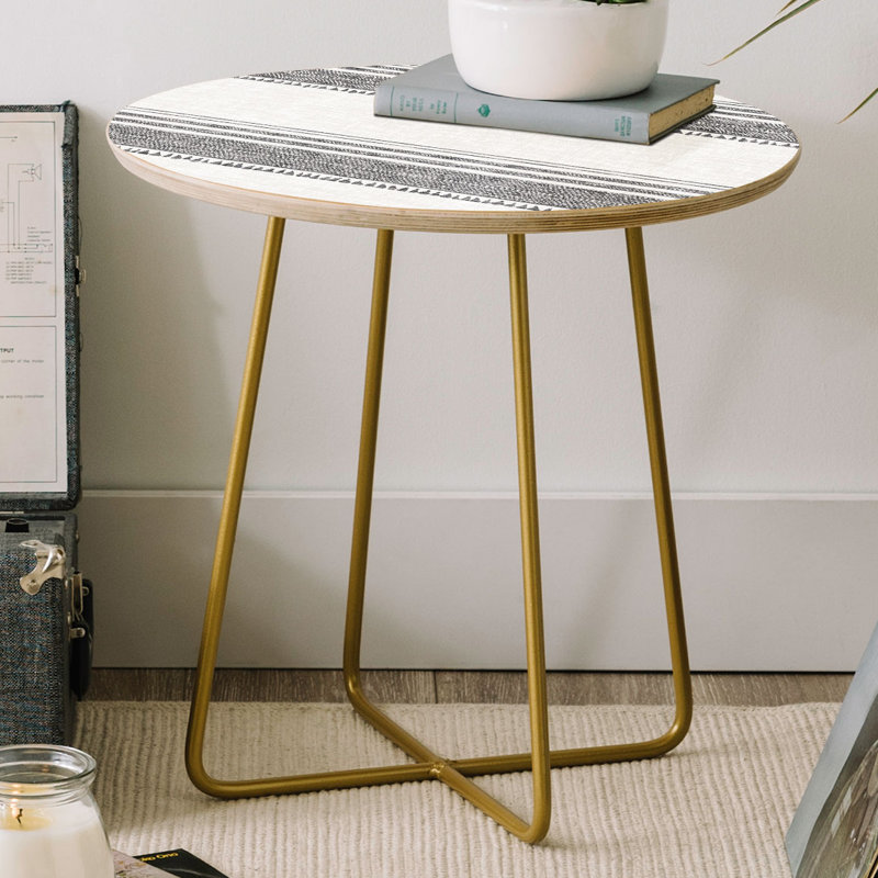 Table de bout ronde Bendte Holli Zollinger, Blanc / Gris