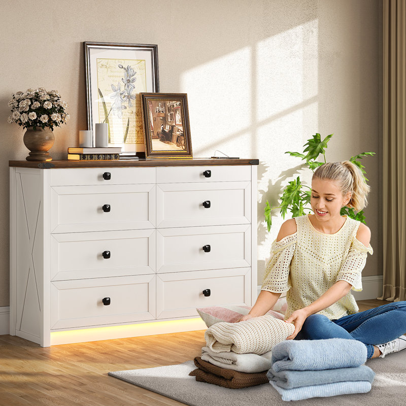 120cm W 8 - Drawer Chest of Drawers