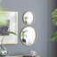 Miroir circulaire avec cadre en fer-547269136
