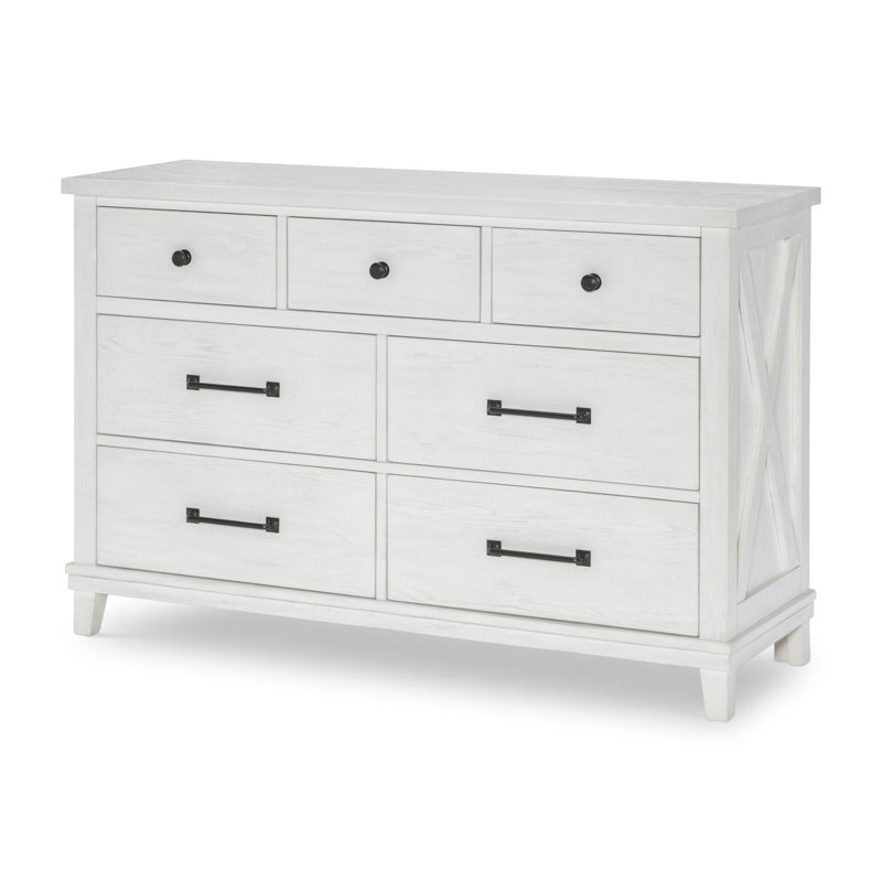 Harriett 7-Drawer Dresser, White