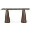 Caldera Console Table with Lava Marble and Dark Oak Base