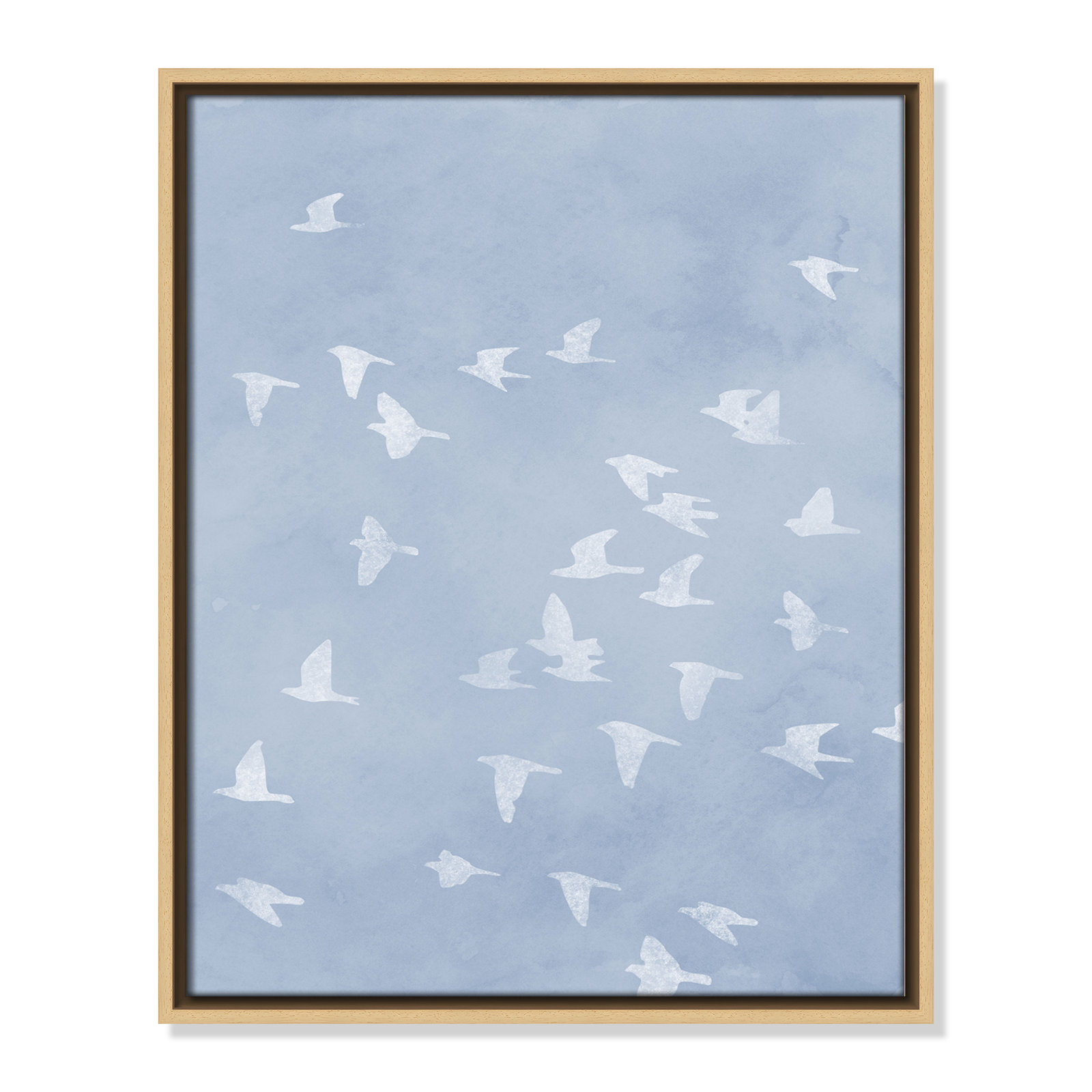 Flying Friends Print by Marcus Prime, 17.5'' W x 21.5'' H, Natural Floater